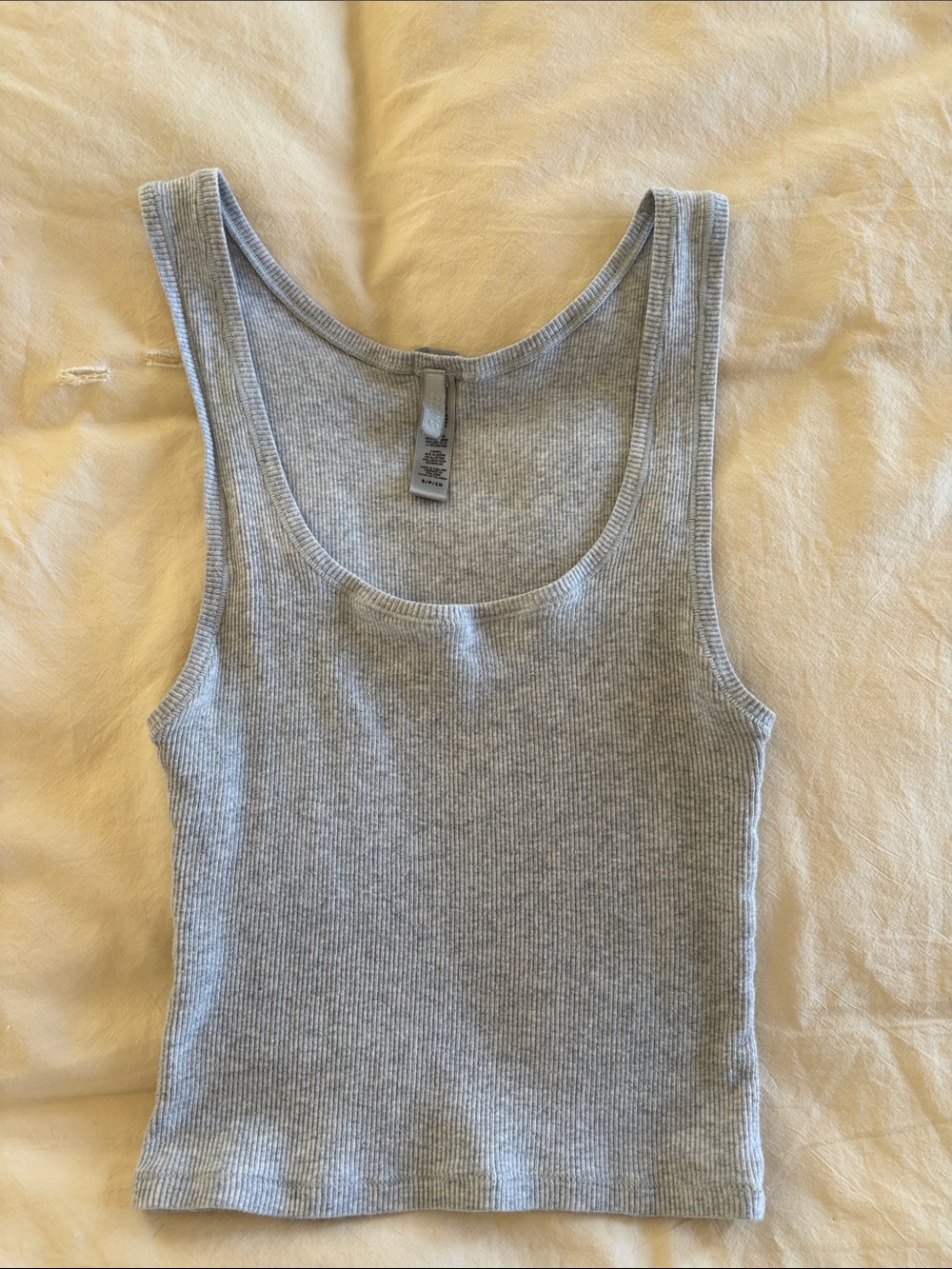 SKIMS Light Gray Ribbed Tank